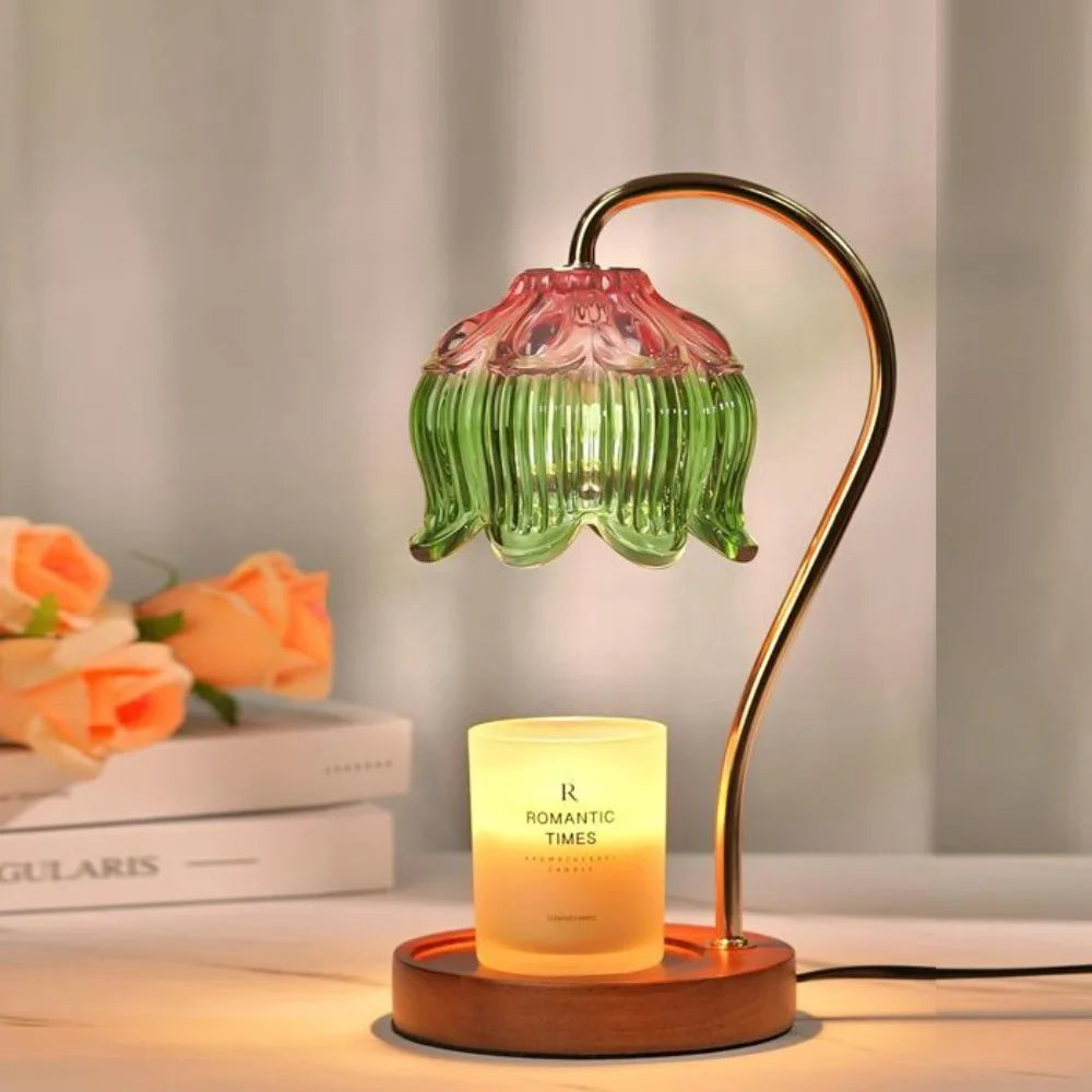 Flower Candle Warmer Lamp with Timer, Dimmable Candle Lamp Warmer, Christmas Birthday Gift, House Warming Decor, For Jar Candles