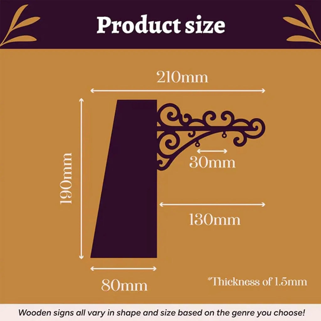 Book Nook Tavern Signs– Genre Shelf Labels with Hanging Brackets, Tavern-Style Book Nook Decor, Bookshelf Genre Signs for Home