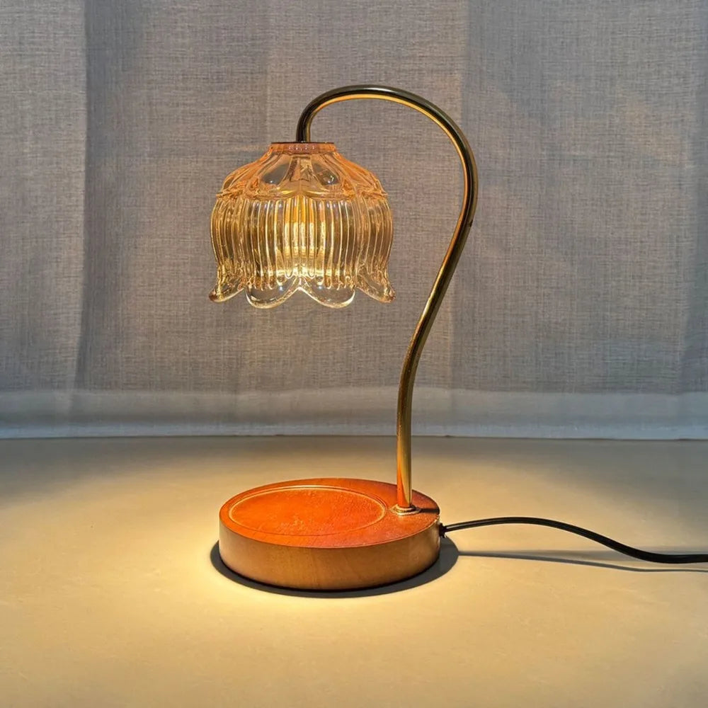 Flower Candle Warmer Lamp with Timer, Dimmable Candle Lamp Warmer, Christmas Birthday Gift, House Warming Decor, For Jar Candles