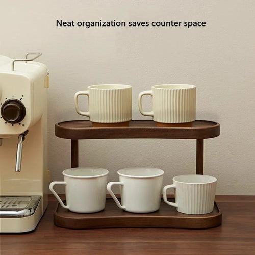 2-Tier Bamboo Vanity & Coffee Bar Organizer
