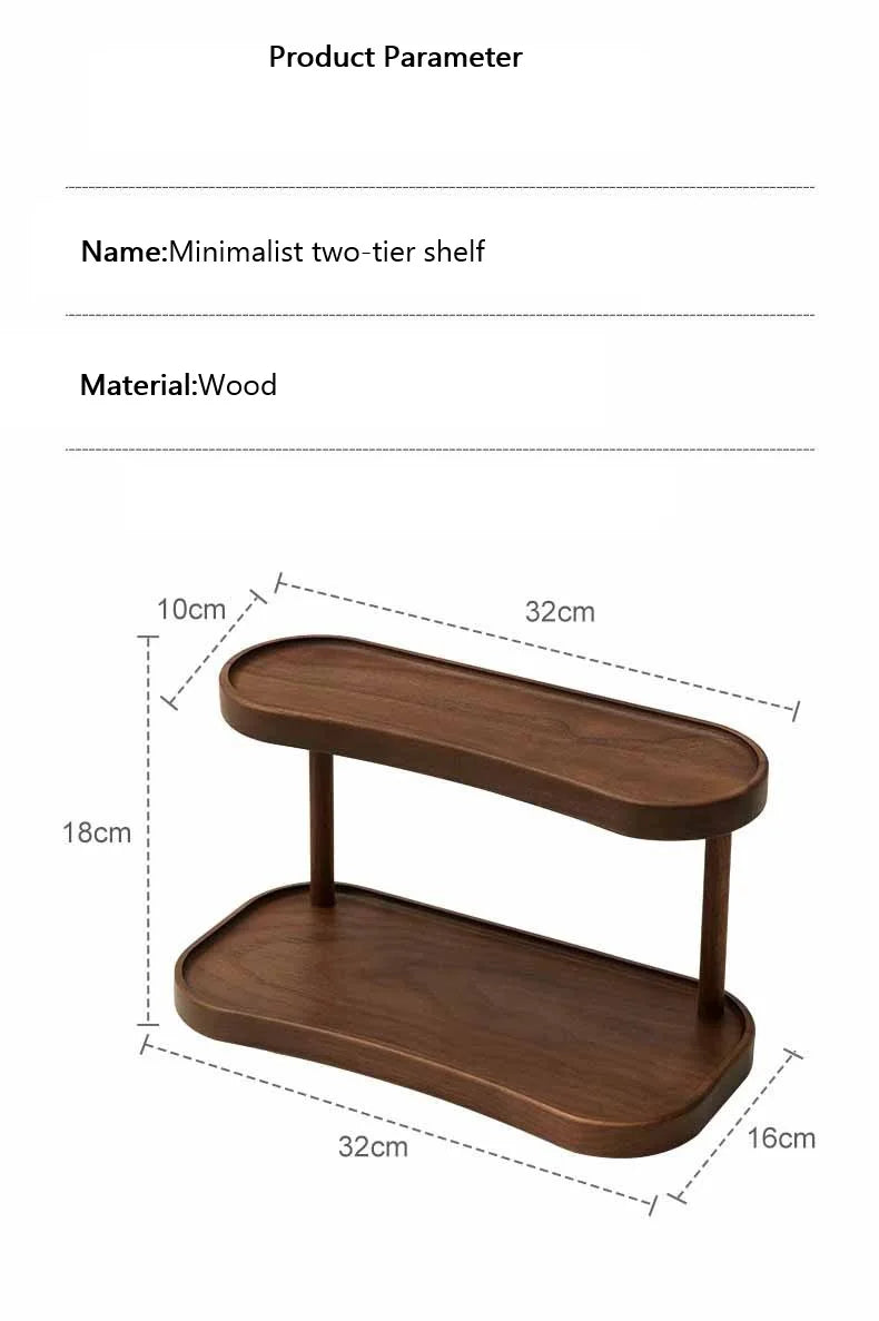 2-Tier Bamboo Vanity & Coffee Bar Organizer