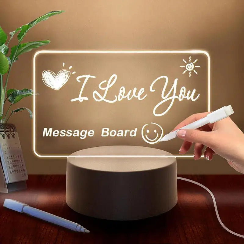 Acrylic LED Desktop Dry Erase Board