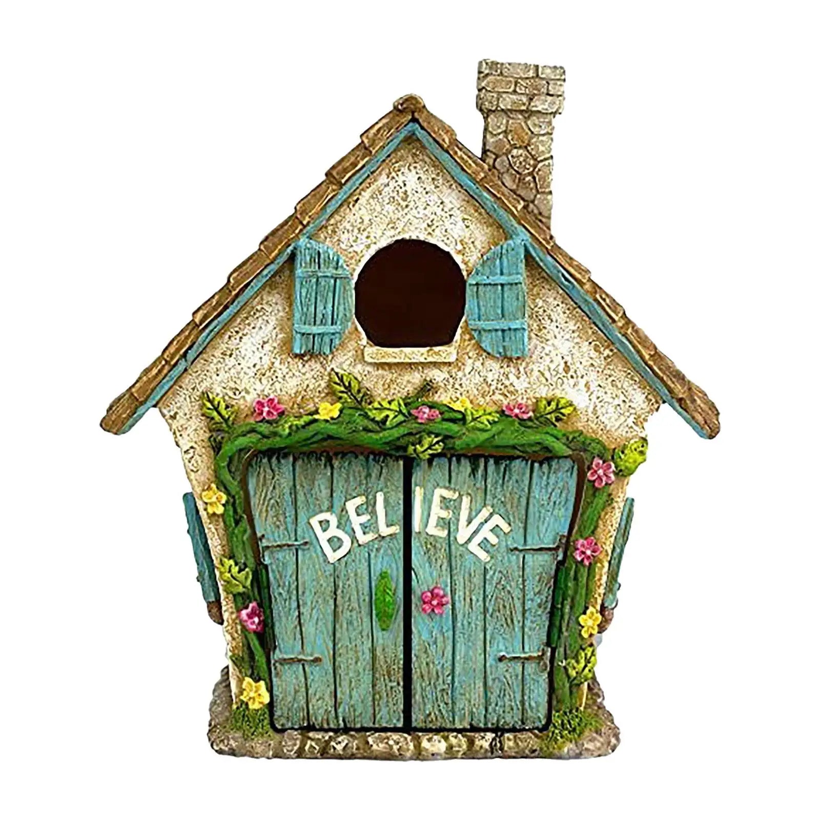 2D Fairy Garden Miniatures Gnome Window Door Set – Pendant Glow In The Dark Creative Ornaments Crafts for Fairy Garden Decorations