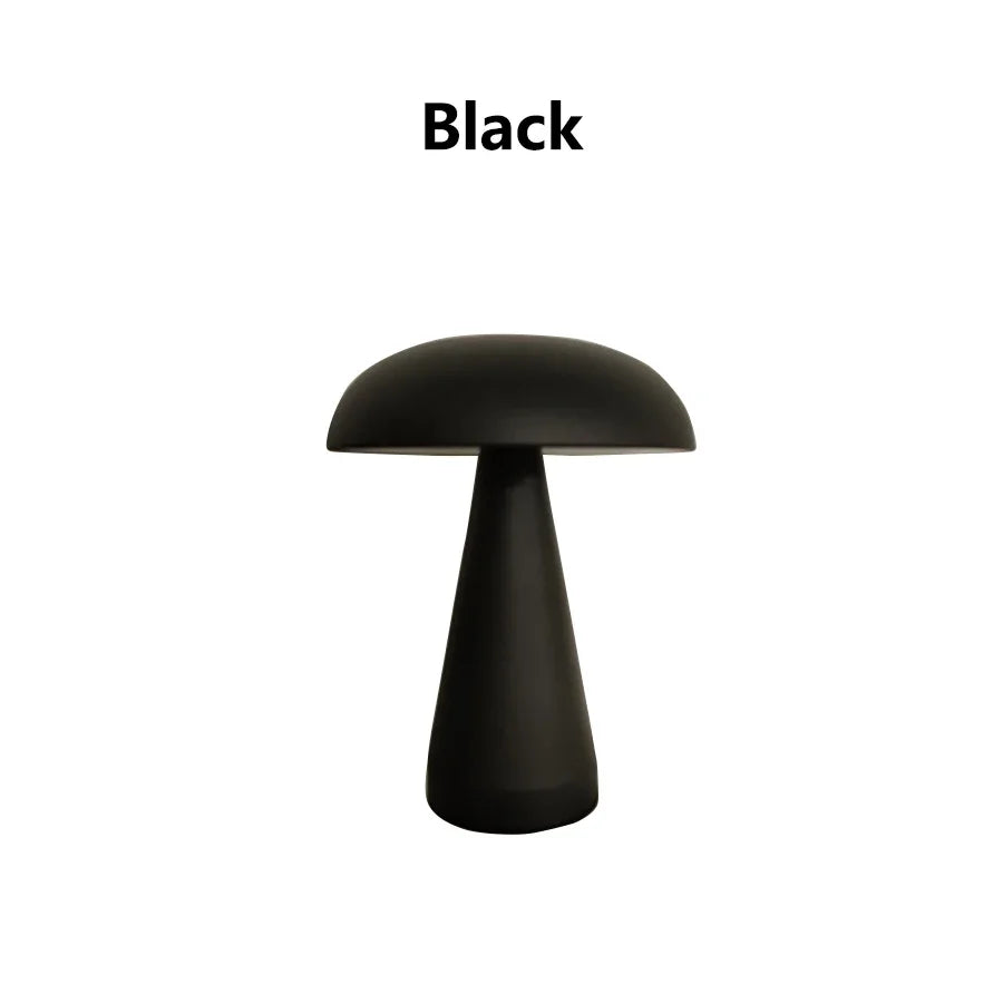 Retro LED Night Light Mushroom Touch Sensor Desk Lamp Rechargeable Reading Lights For Bedroom Restaurant Bar Decor Lighting