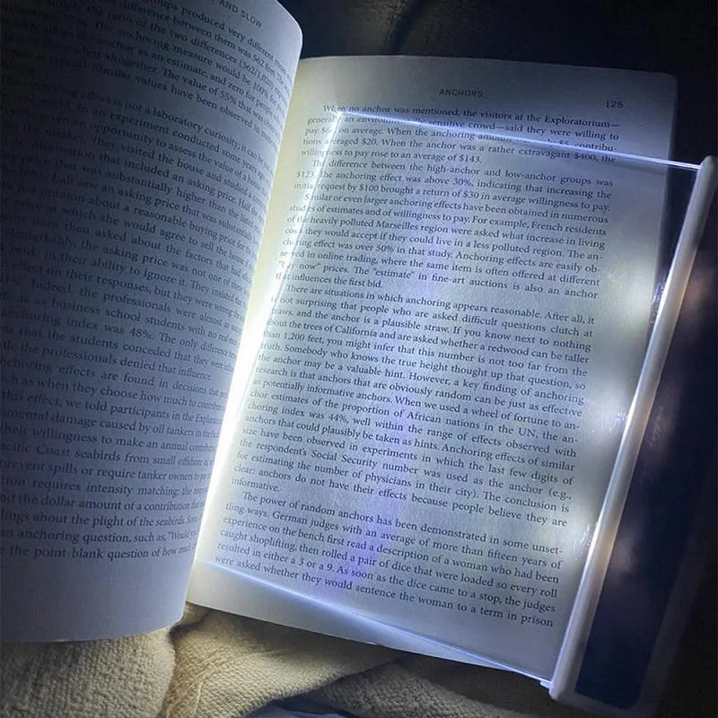 Flat Panel LED Book Light for Reading in Bed