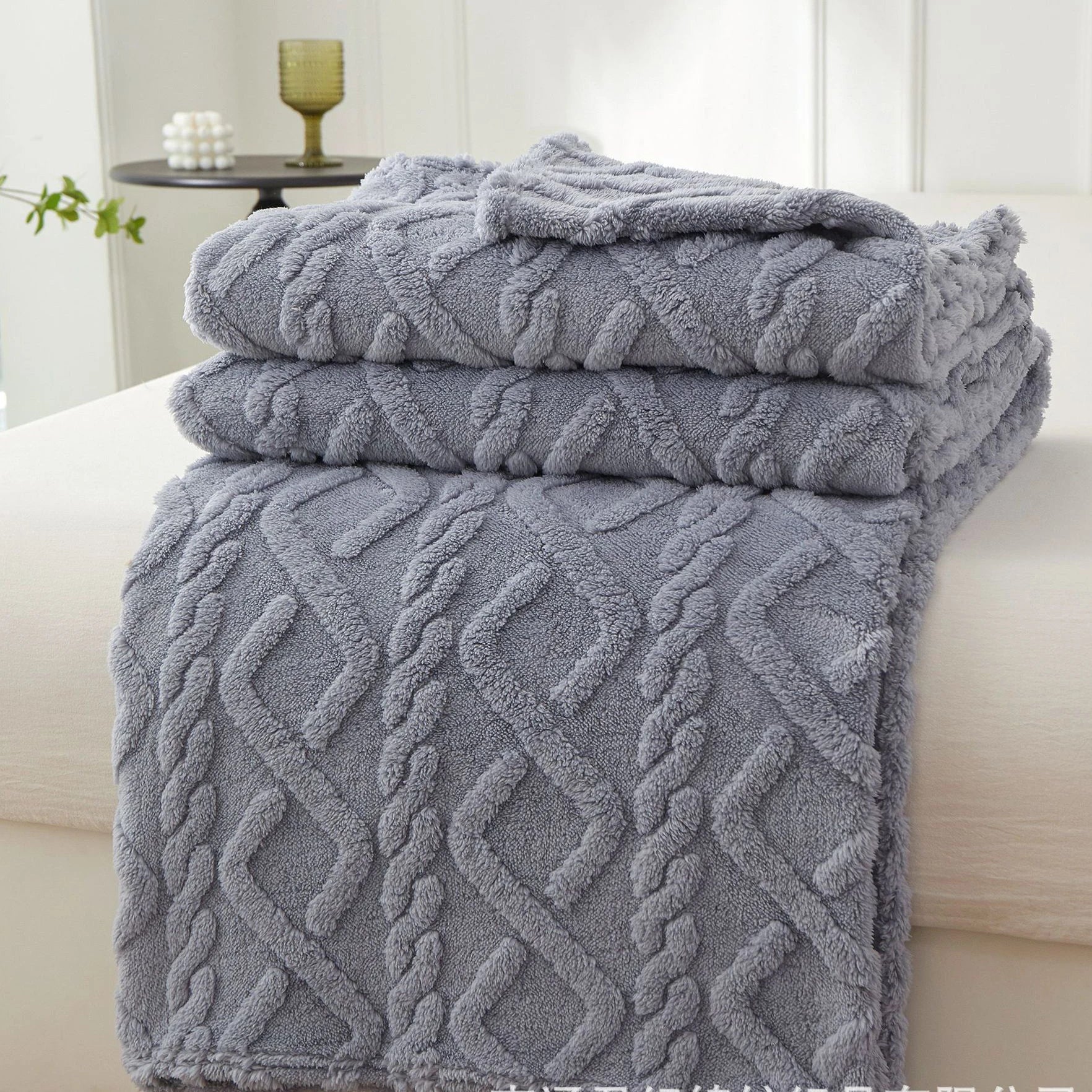 New Winter Sherpa Throw Blanket