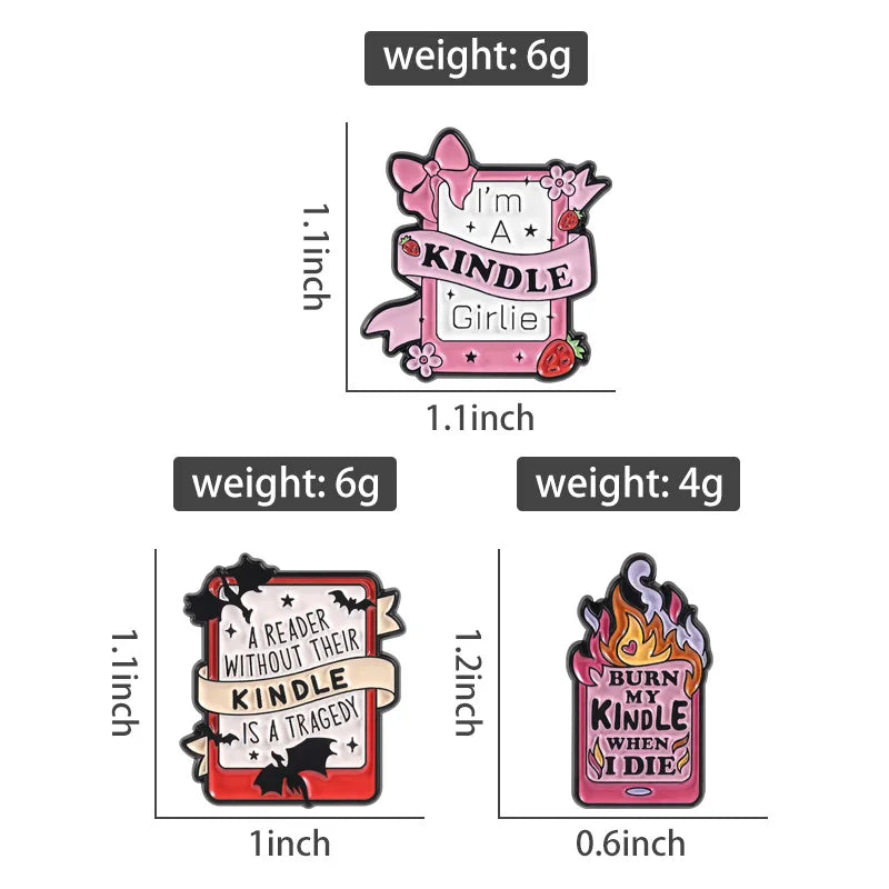 E-Book Reader Enamel Pin