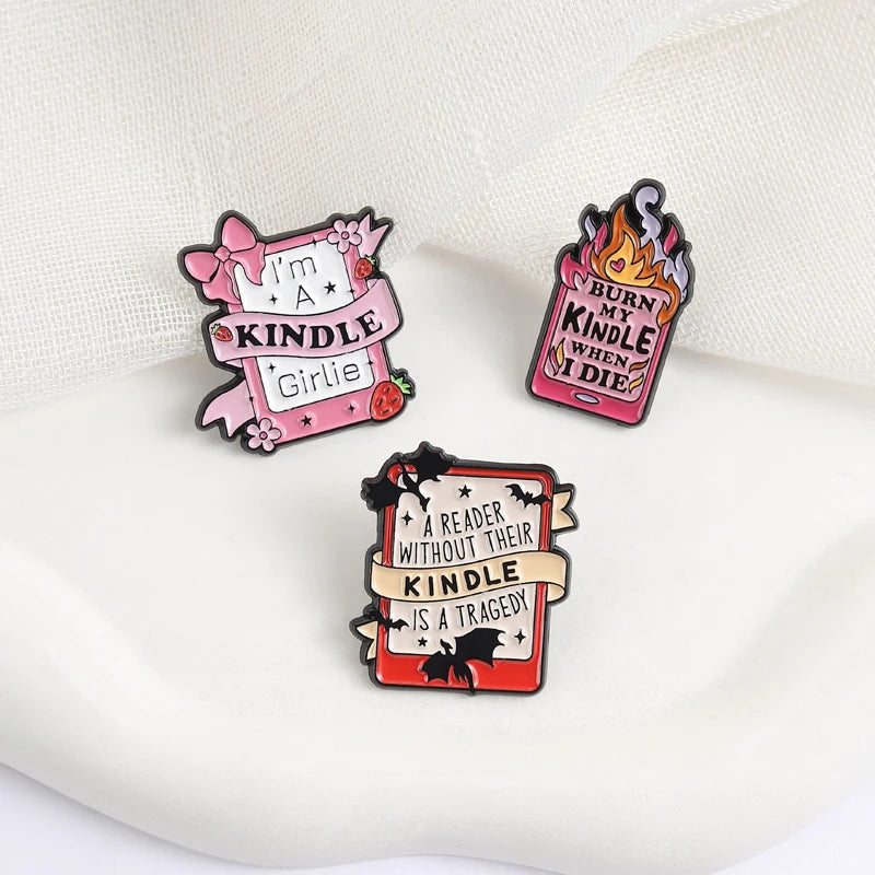 E-Book Reader Enamel Pin
