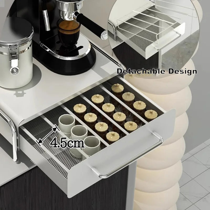 Capsule Coffee Display Rack Storage drawer Bar Ins Wind Table Top Tea Bag Storage Box Coffee Machine Base Drawer Storage Shelves