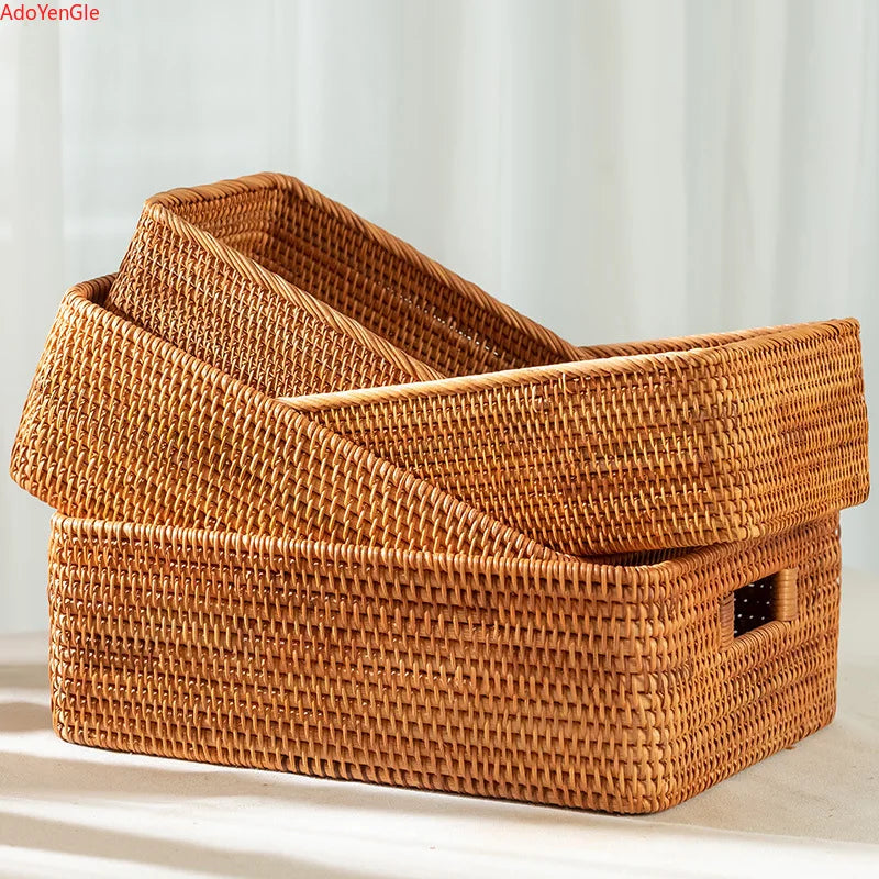 Rattan Bamboo Woven Storage Basket