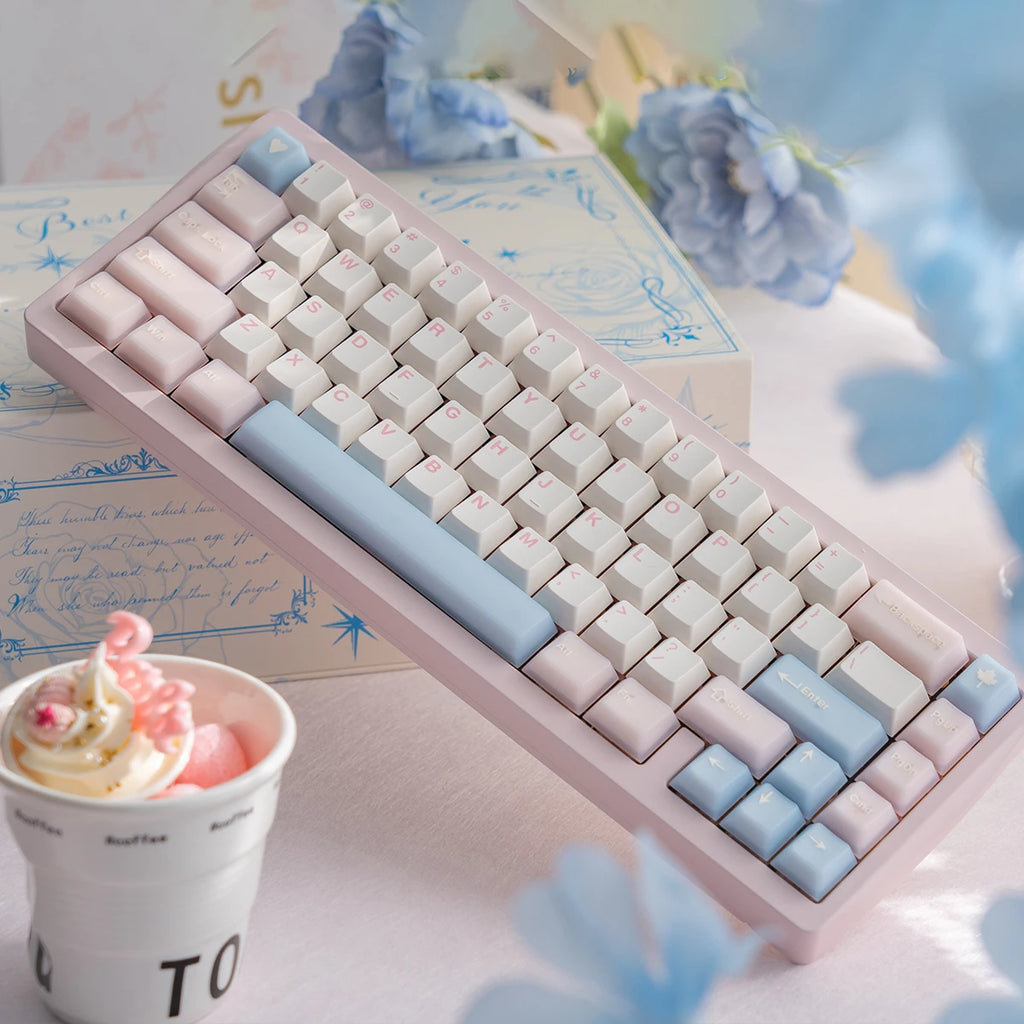 164 Keys Latte Coffee Keycaps Retro Brown Translucent keycaps Cherry Profile Double Shot PBT PC keycap For Mechanical Keyboard
