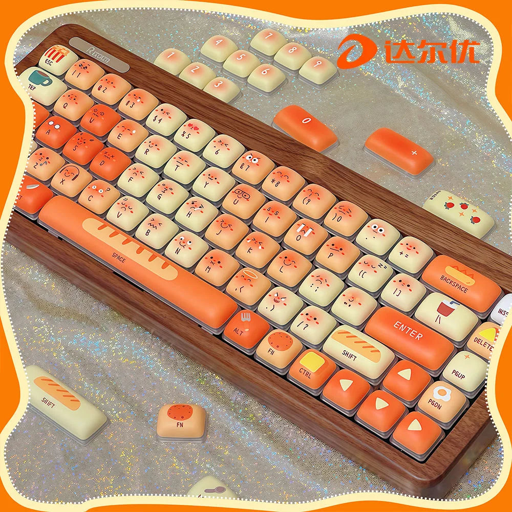 140 Keys Cute Keycaps Cat MOG Keycaps PBT Pink Keys Gift for Girl Cute New Square Thermal Sublimation Mechanical Keyboard 6.25U