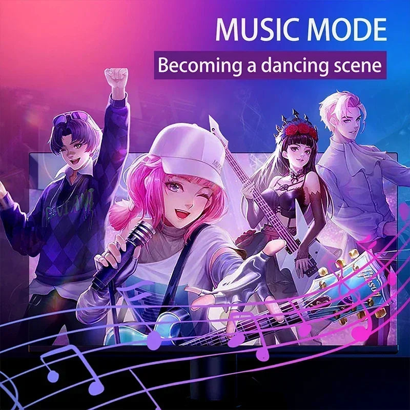 LED Sync RGB LED Strip Lights for 24-34 Inch Monitor USB-Powered Backlight Pickup Atmosphere Lights for Gaming Room Desk Decor