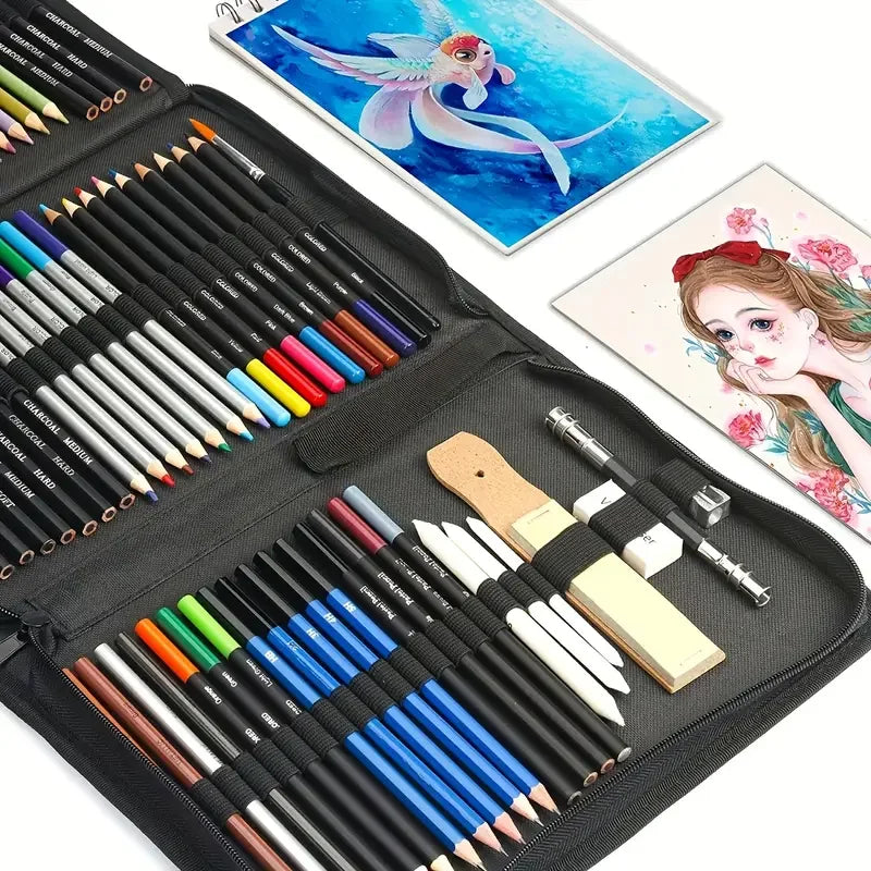72-Piece Sketch & Drawing Pencil Art Set