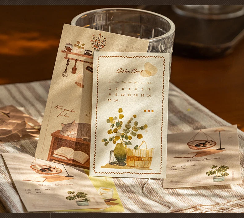 Journal GO 20pcs Time with You Note Pads Creative Warm Journaling Scrapbook Decorative Material Paper Stationery Notes