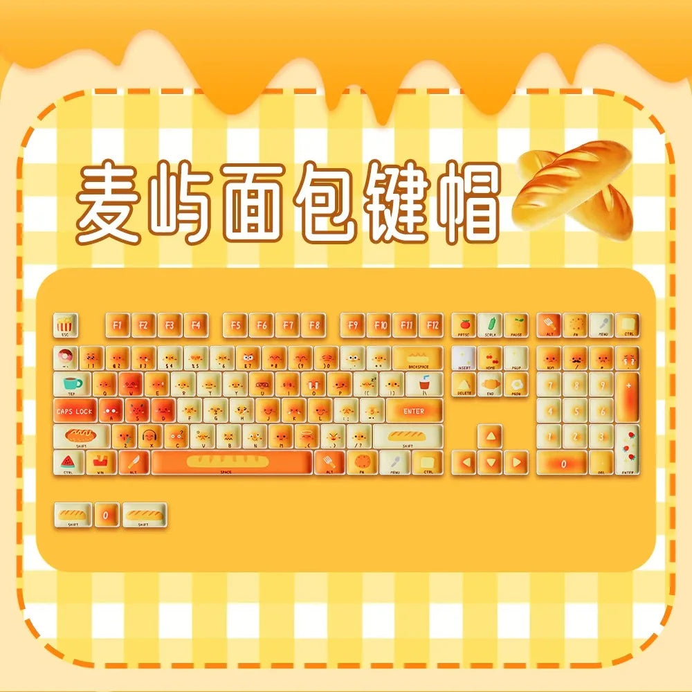 140 Keys Cute Keycaps Cat MOG Keycaps PBT Pink Keys Gift for Girl Cute New Square Thermal Sublimation Mechanical Keyboard 6.25U