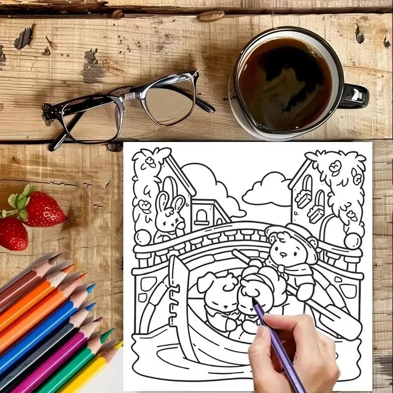 Cozy Japan Coloring Book for Adults & Teens