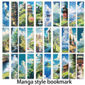 30Pcs Hayao Miyazaki Manga Style Bookmarks Student Gifts DIY Creative Art Decoration Reading Book Page Marking Cards