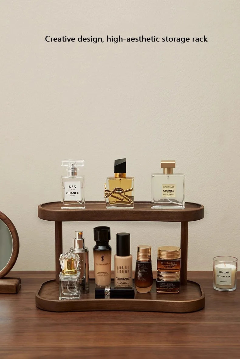 2-Tier Bamboo Vanity & Coffee Bar Organizer