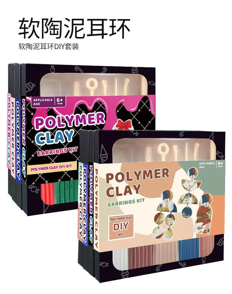 DIY Polymer Clay Jewelry Earring Making Kit – Modeling Clay with Sculpting Tools, Oven-Bake or Air-Dry Art Craft for Teens &amp; Adults