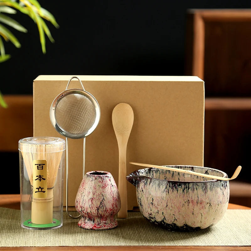 6PCS Japanese Matcha Tea Set – Whisk, Bowl & Accessories for Authentic Tea Rituals