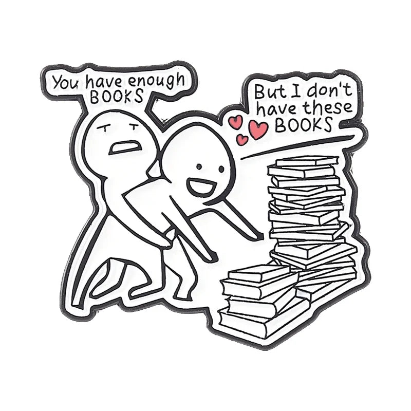 You Have Enough Books Enamel Pin Set