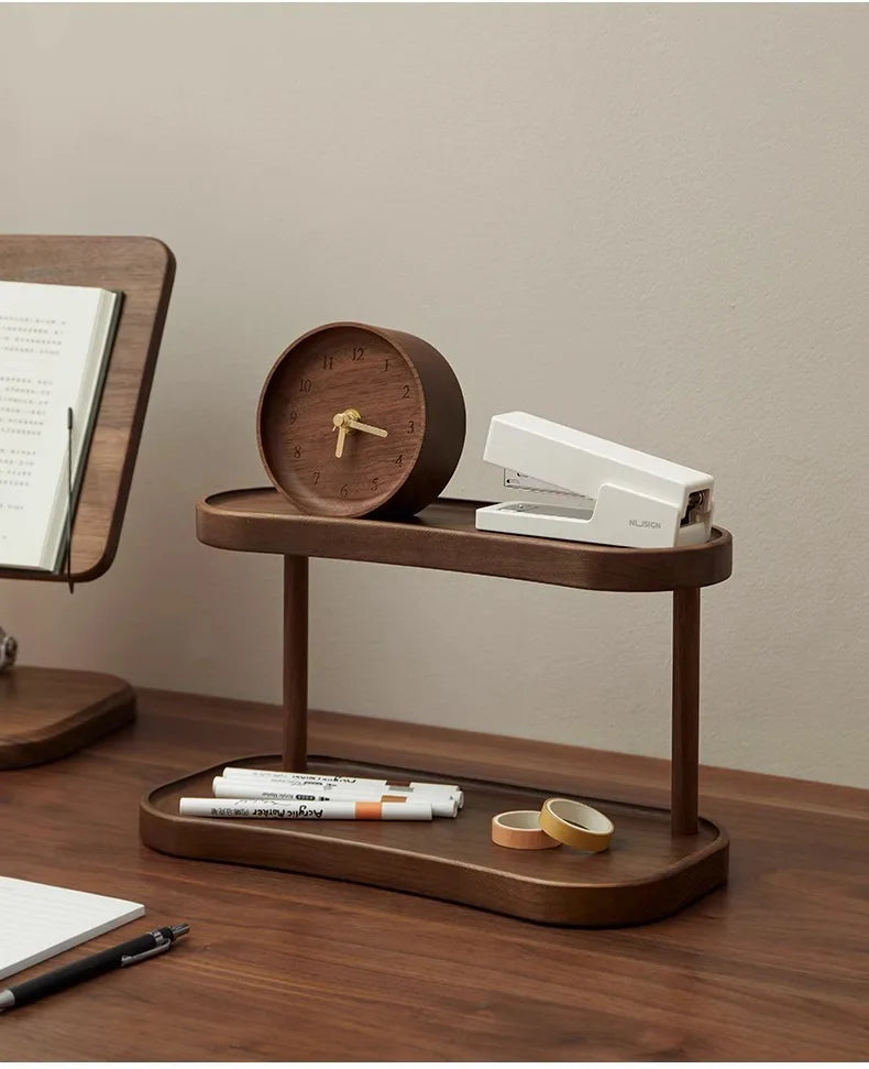 2-Tier Bamboo Vanity & Coffee Bar Organizer