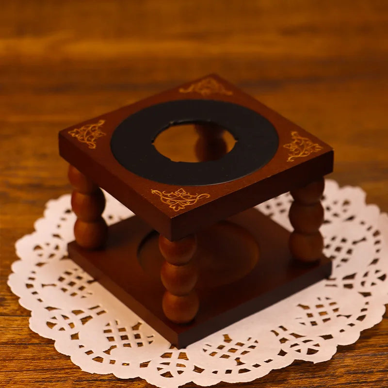 Wax Bead Pot Stick Heater Wax Seal Stamp Set Lacquer Furnace Seal Spoon Handle Stamp Melting Spoon Rubber Wood Melting Heater