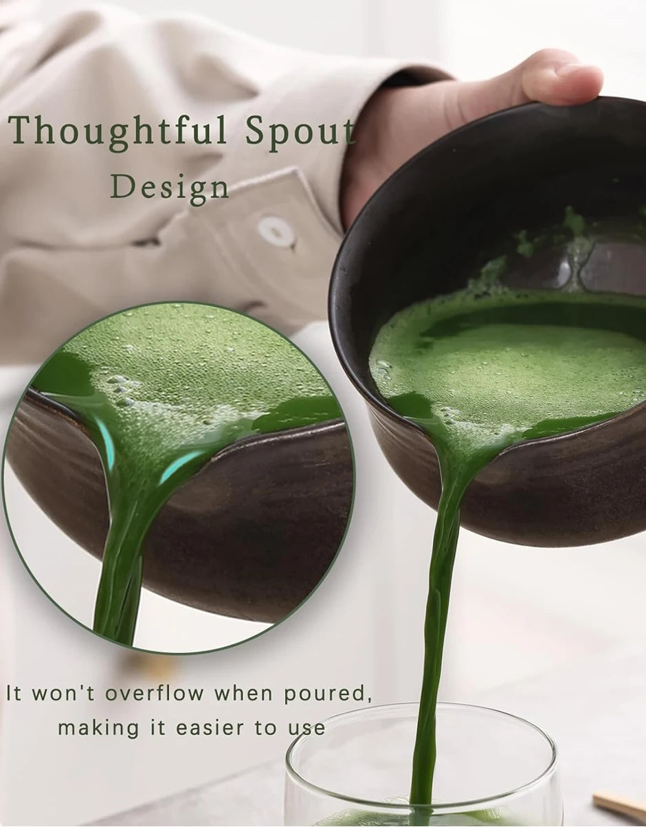 4-Piece Japanese Matcha Tea Set with Bamboo Whisk