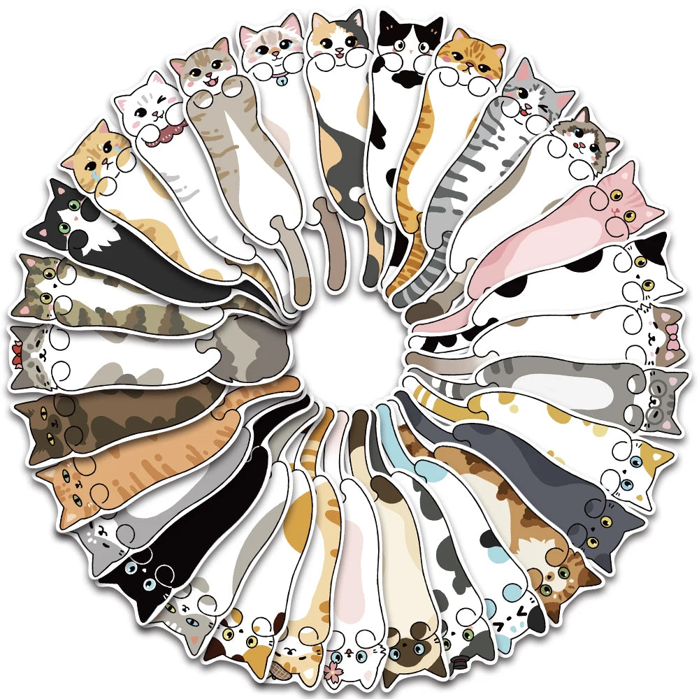 30-Piece Cartoon Cat Bookmark Set