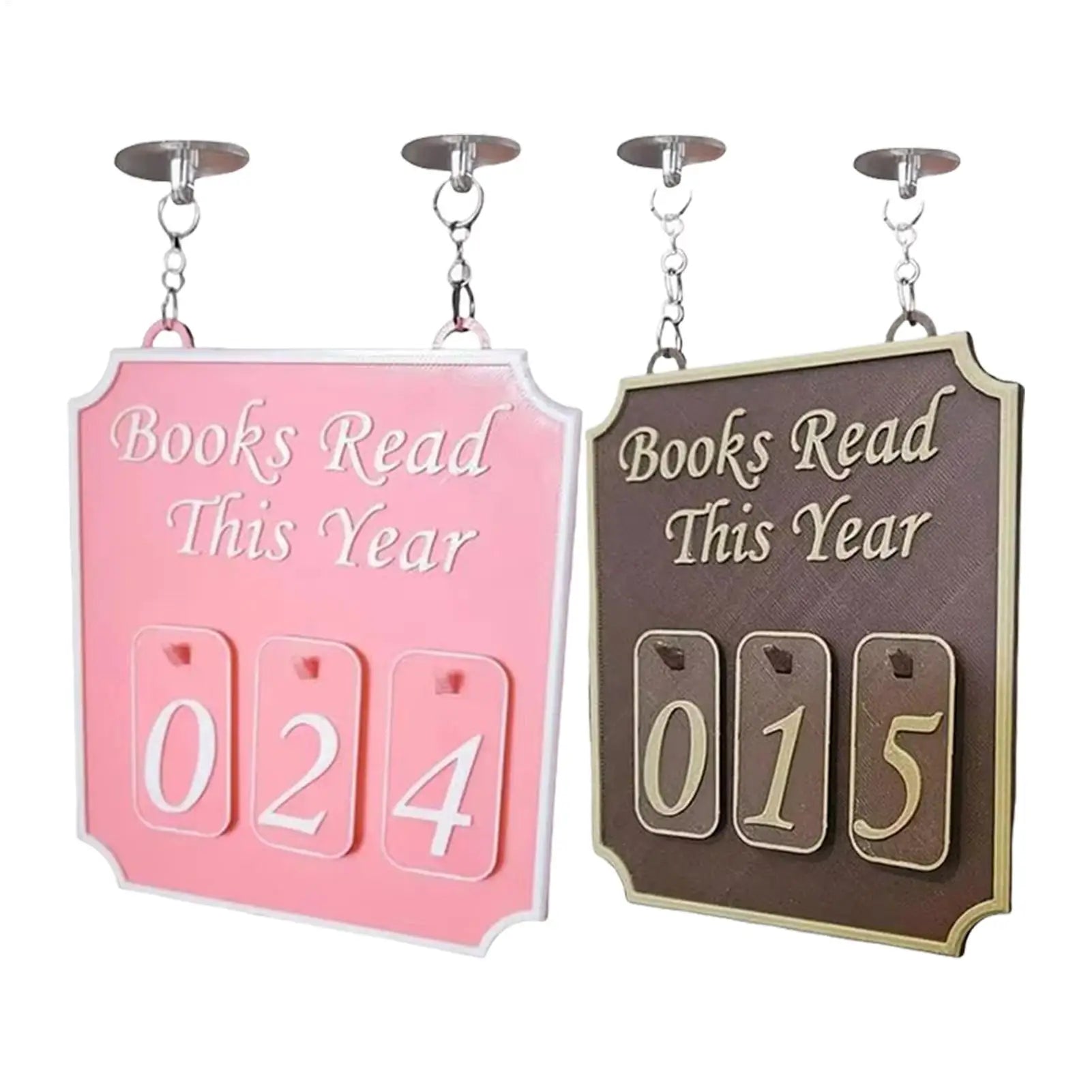 3D Printing Book Shelf Decor Books Read This Year Counter Up To 999 Modern Ornament Study Reader Library Hanging Decorations