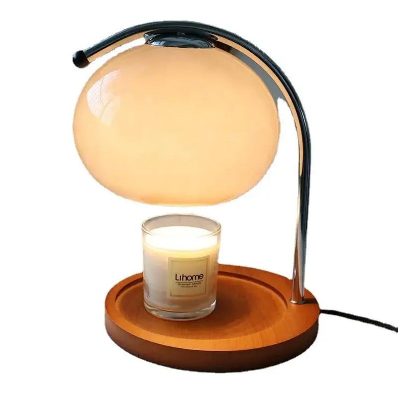 Table Lamp Aromatherapy Candlestick Lamp Bedroom Bedside Atmosphere Retro Glass Desk Lamp Study Office Home Candle Warmers Lamp