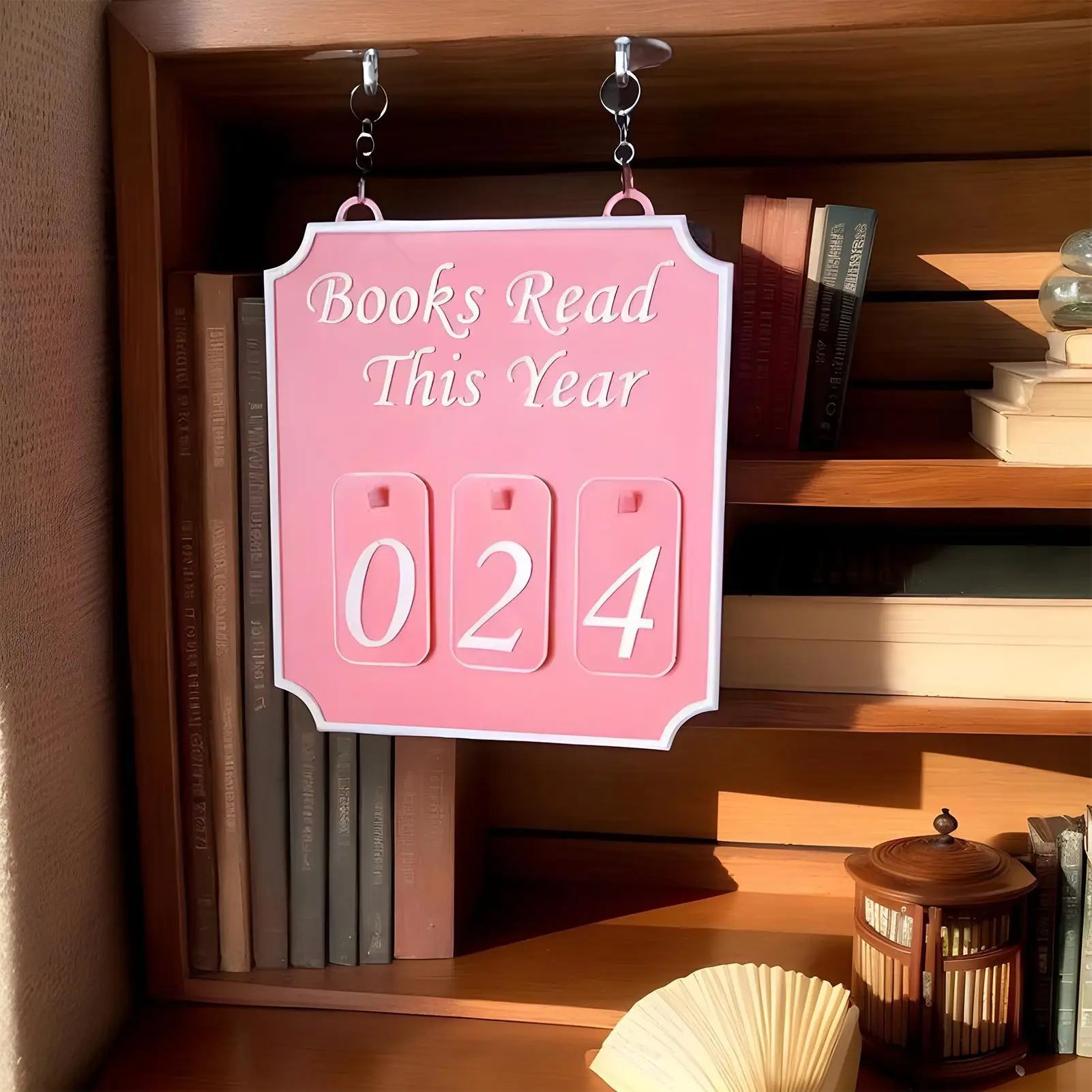 3D Printing Book Shelf Decor Books Read This Year Counter Up To 999 Modern Ornament Study Reader Library Hanging Decorations