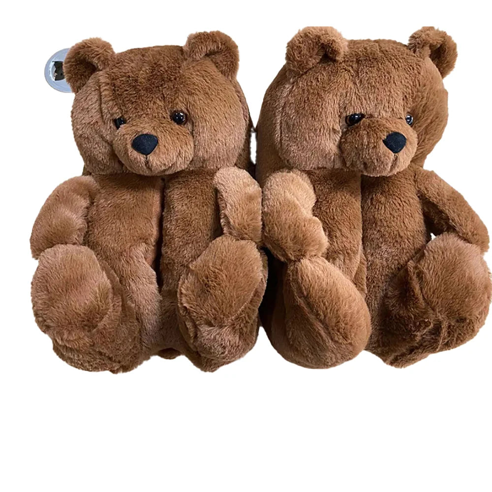 Highland Cow Fashion Bear Plush Slippers Women Men House Animals Soft Shoes Christmas Slipper Adults Indoor Shoes