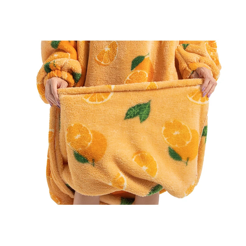 Wearable Sherpa Fleece Blanket Hoodie