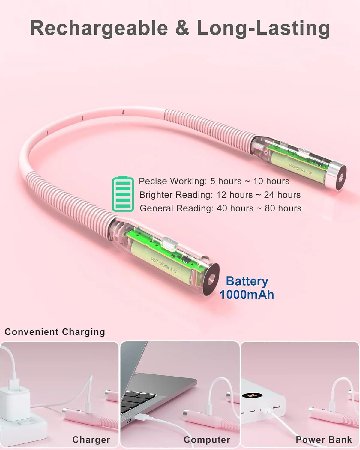 Rechargeable Neck Reading Light