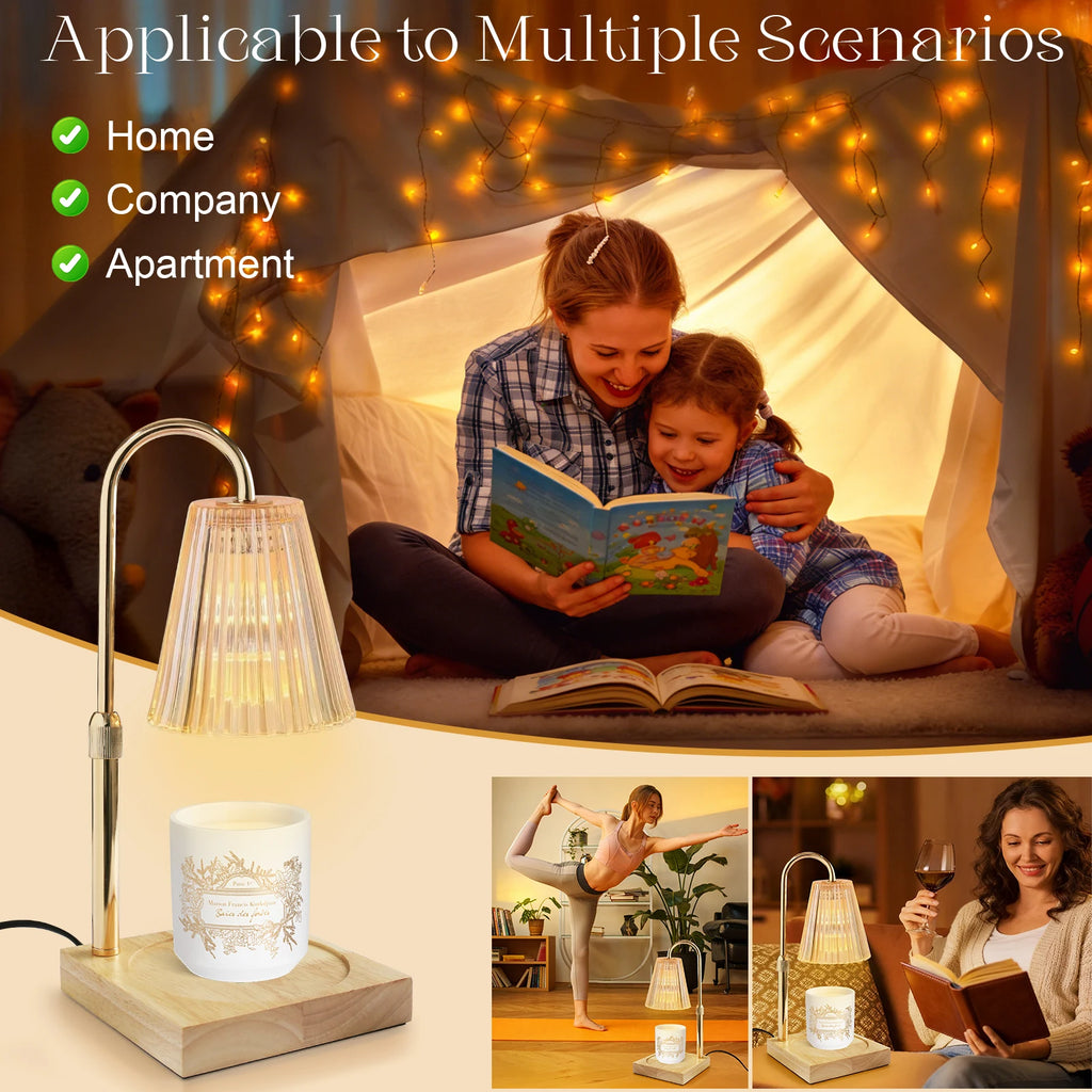 Vintage Candle Warmer Lamp with Timer