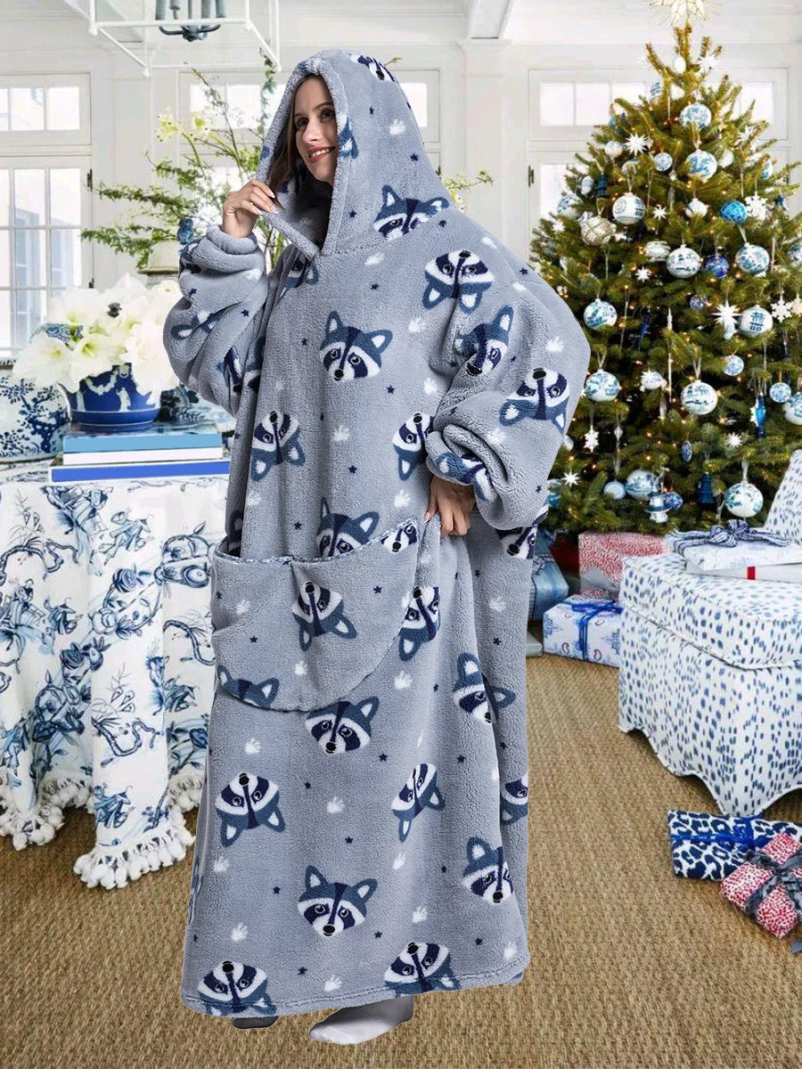 Wearable Sherpa Fleece Blanket Hoodie