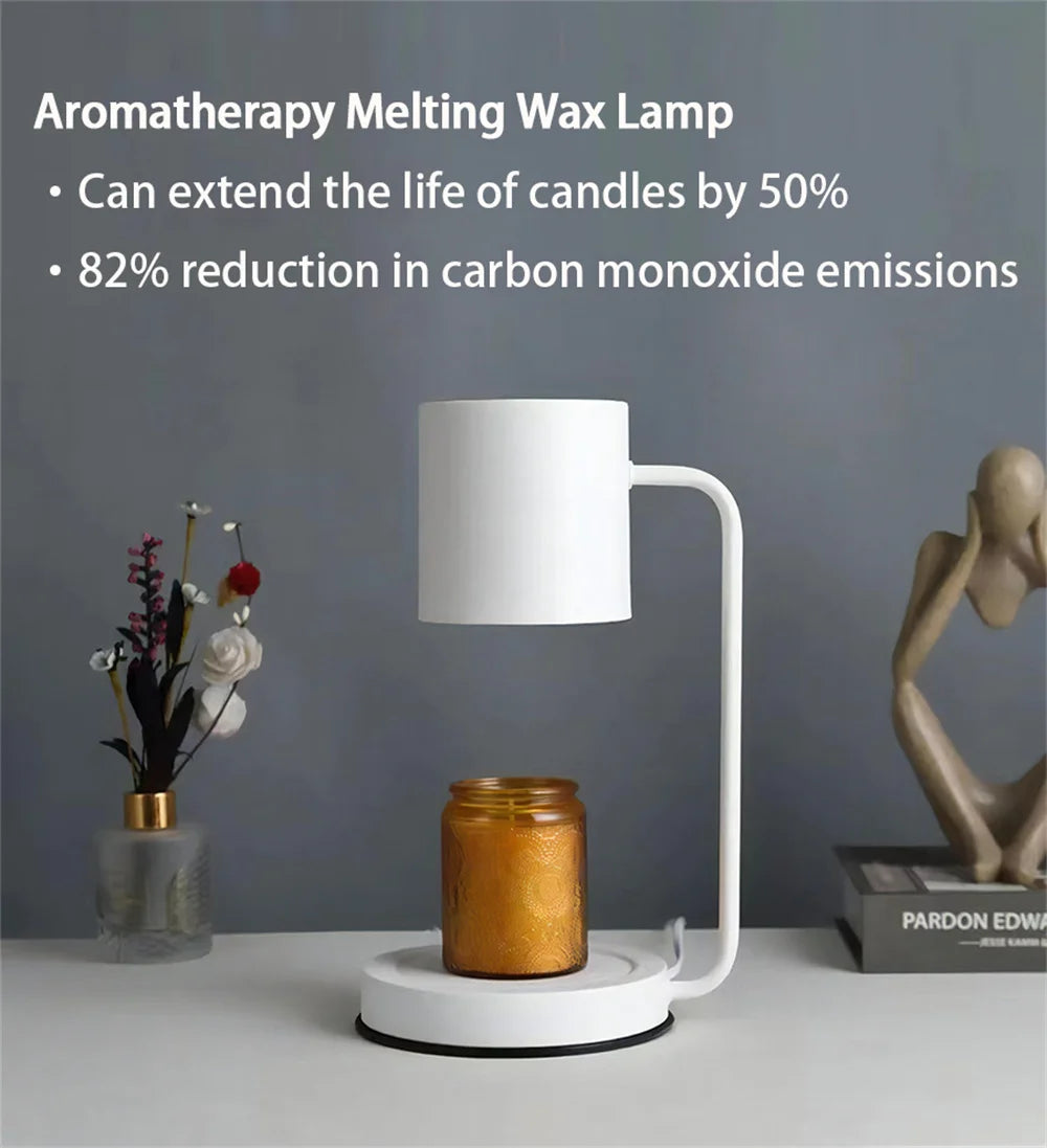 Simple  Table Lamp Dimmable Candle Warmer Lamp Metal Wax Burner Retro Melting Wax Lamp 220V Fragrance Light Desk Decor Lighting