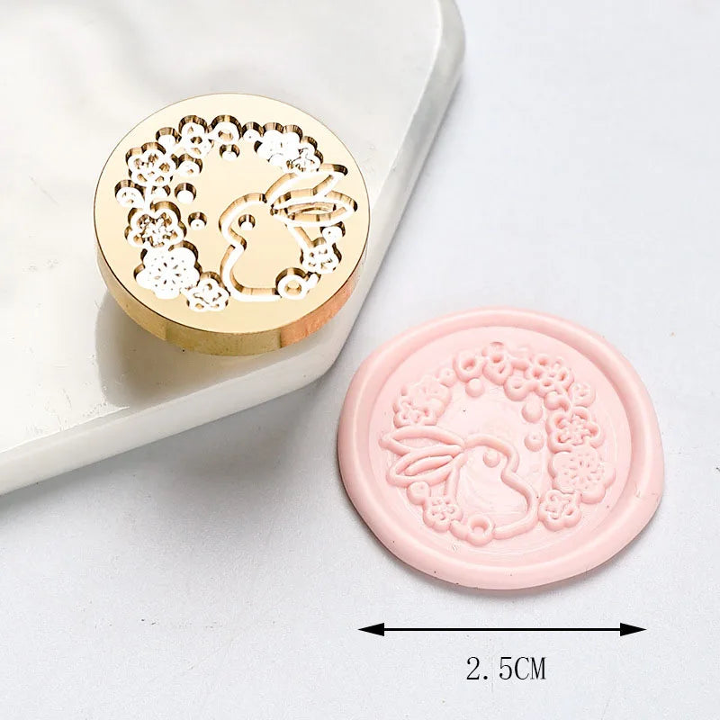 Wax Bead Pot Stick Heater Wax Seal Stamp Set Lacquer Furnace Seal Spoon Handle Stamp Melting Spoon Rubber Wood Melting Heater