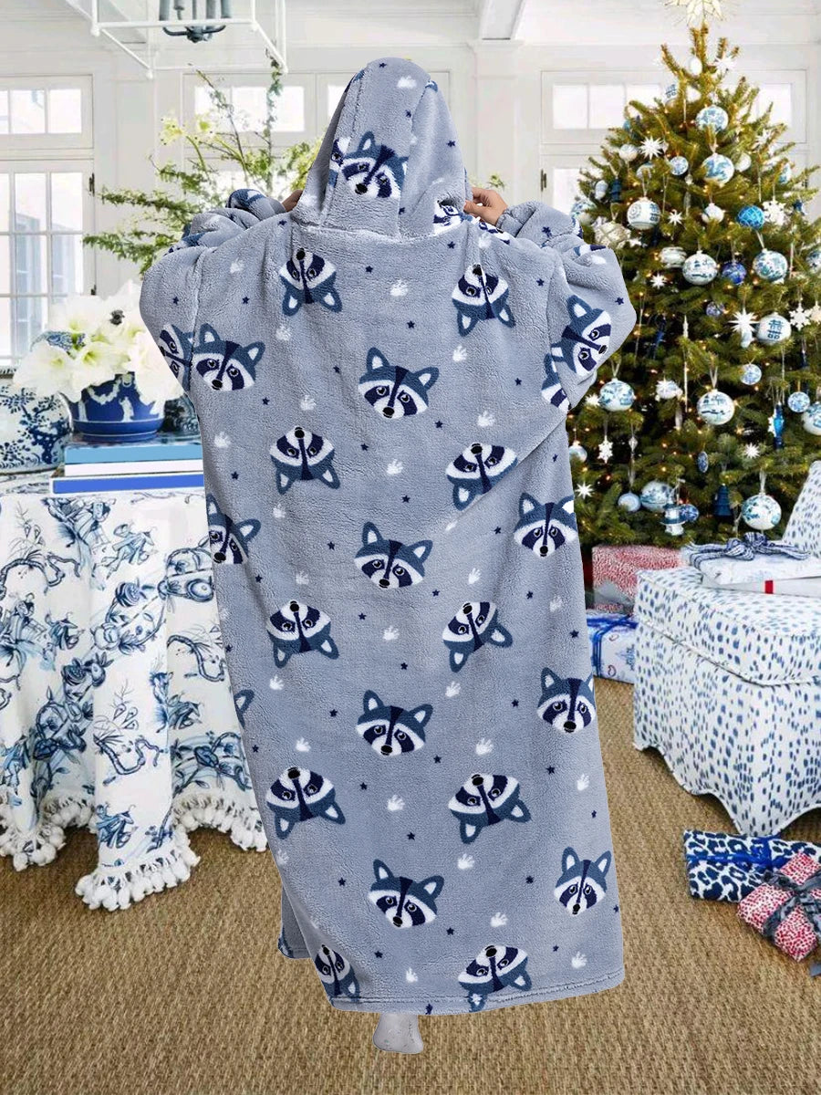 Wearable Sherpa Fleece Blanket Hoodie