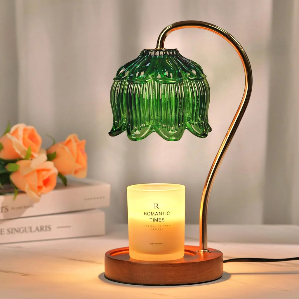 Flower Candle Warmer Lamp with Timer, Dimmable Candle Lamp Warmer, Christmas Birthday Gift, House Warming Decor, For Jar Candles