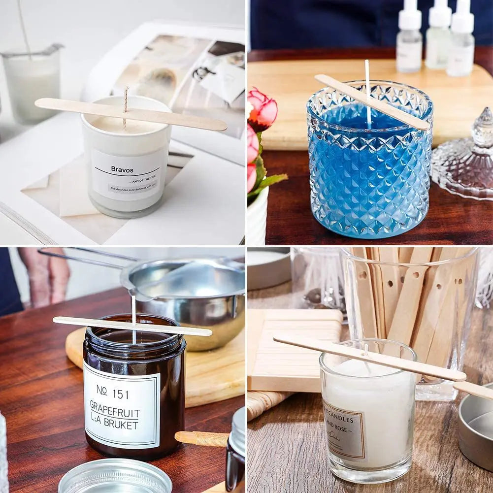 DIY Scented Candle Making Materials Tool Set, Wax Wick Pure Cotton Scented Candle Mold Wax Pot with Wax Melting Hot Plate