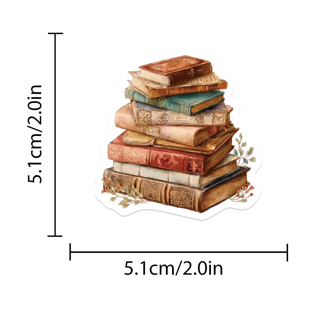 Vintage Book Sticker Decals