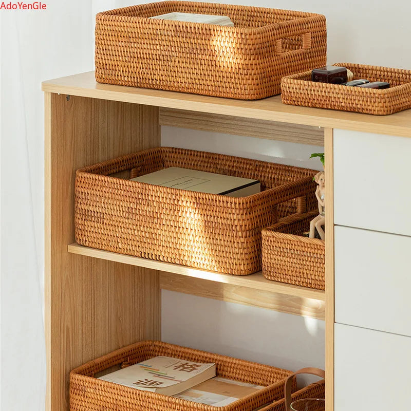 Rattan Bamboo Woven Storage Basket