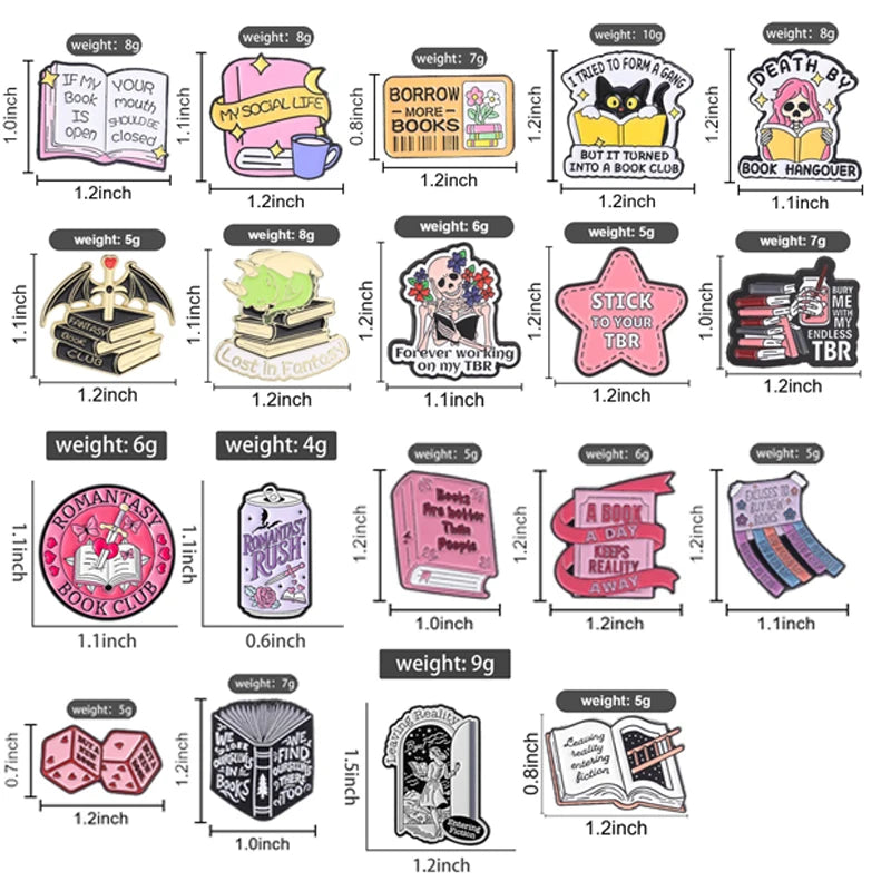 You Have Enough Books Enamel Pin Set
