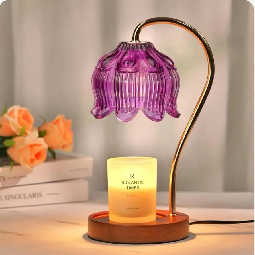 Flower Candle Warmer Lamp with Timer, Dimmable Candle Lamp Warmer, Christmas Birthday Gift, House Warming Decor, For Jar Candles