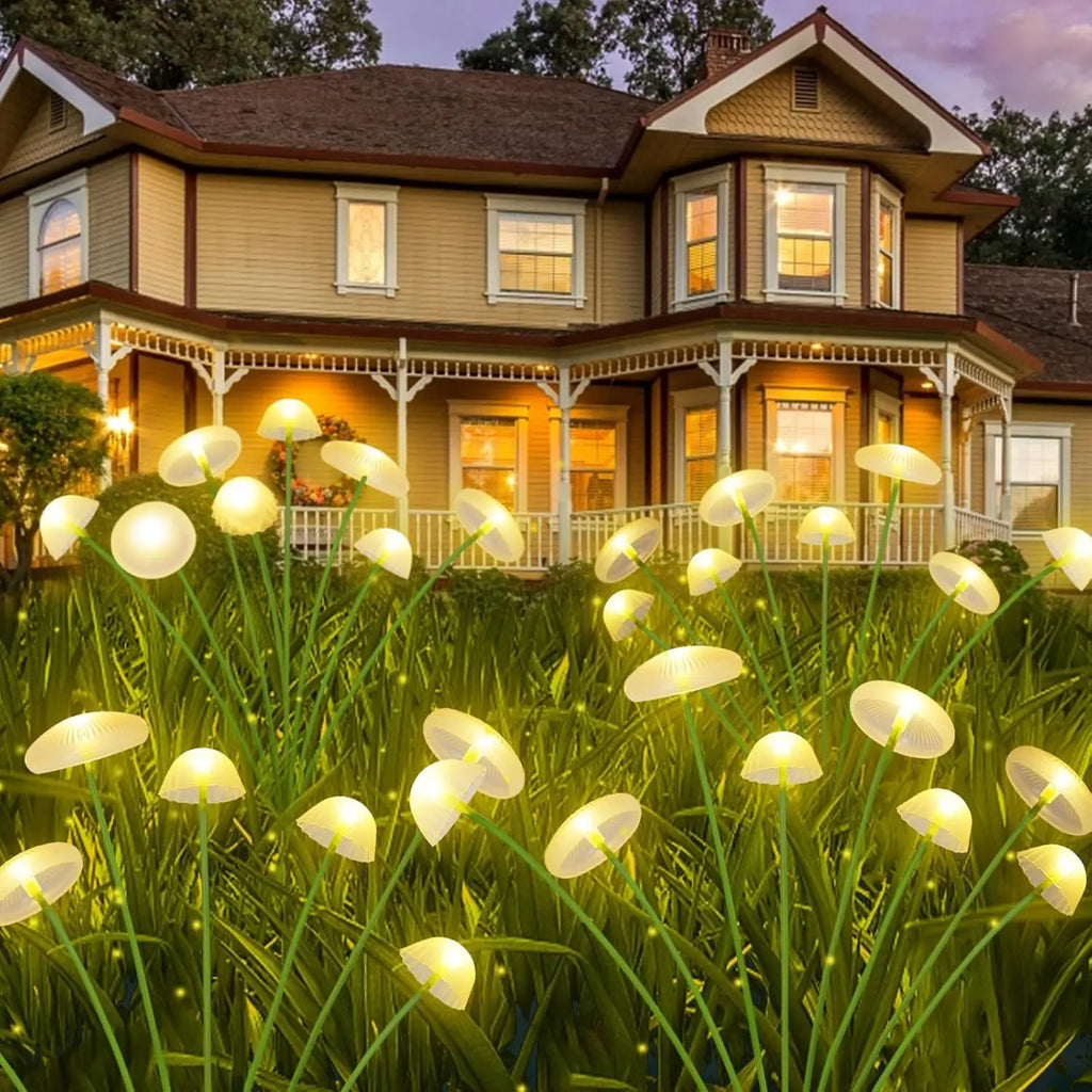 Solar Garden Lights Dual Mode LED – Solar Mushroom Lights Waterproof Jellyfish Decor for Yard, Patio & Pathway Ambiance