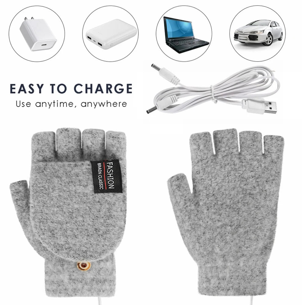 Electric USB Heated Winter Gloves