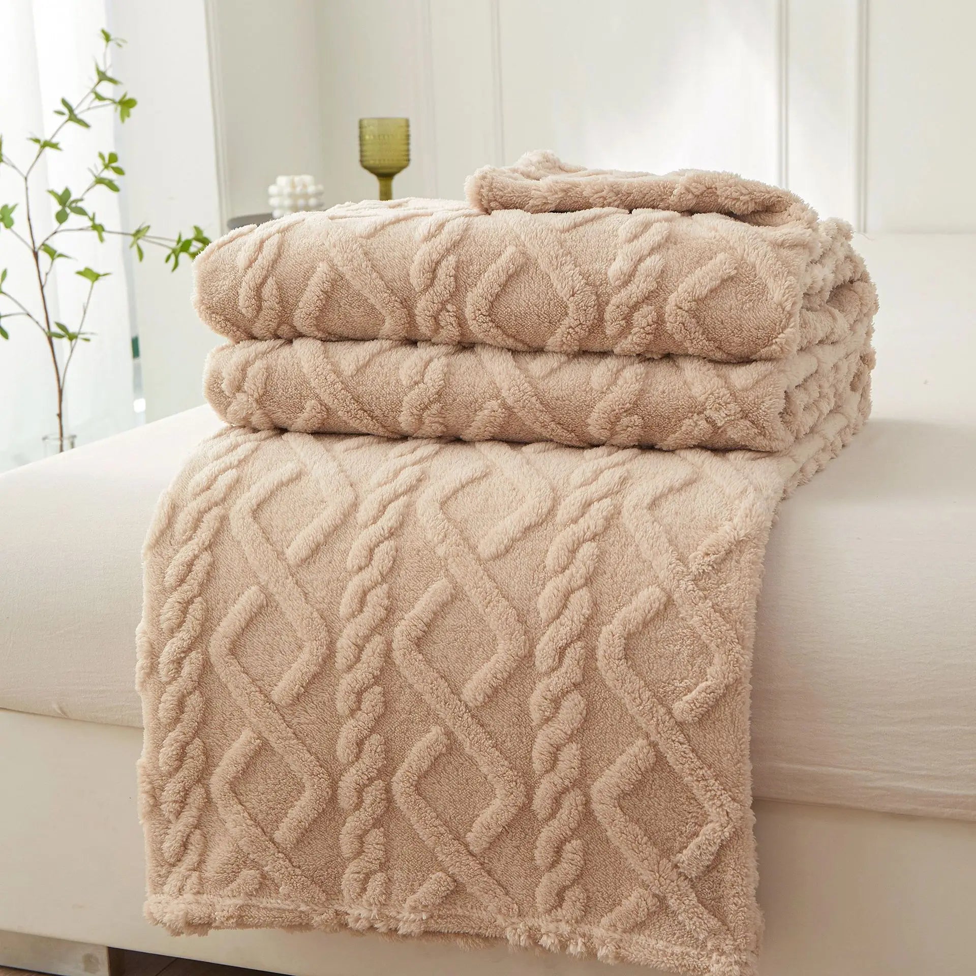 New Winter Sherpa Throw Blanket